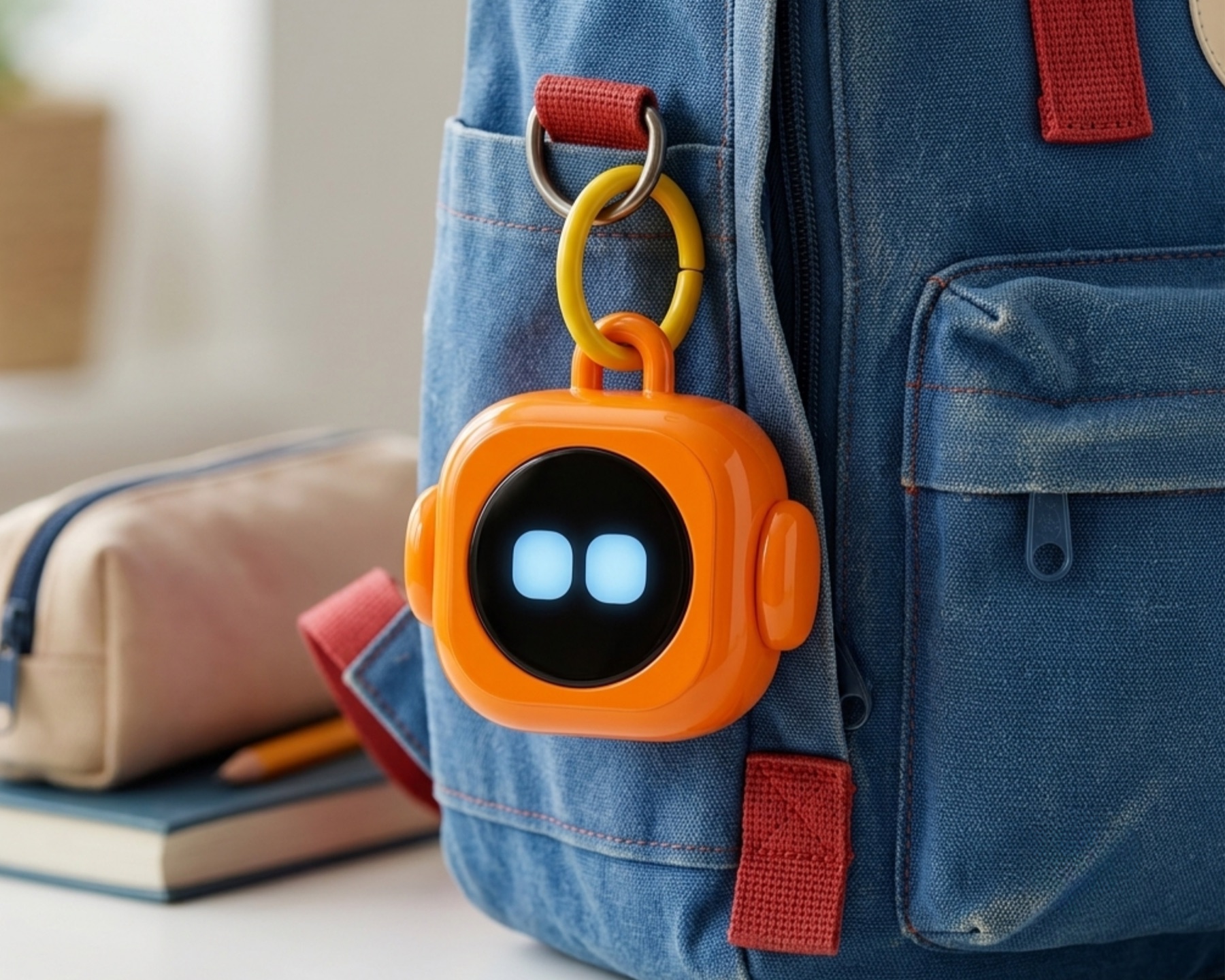 Bubu attached to a backpack